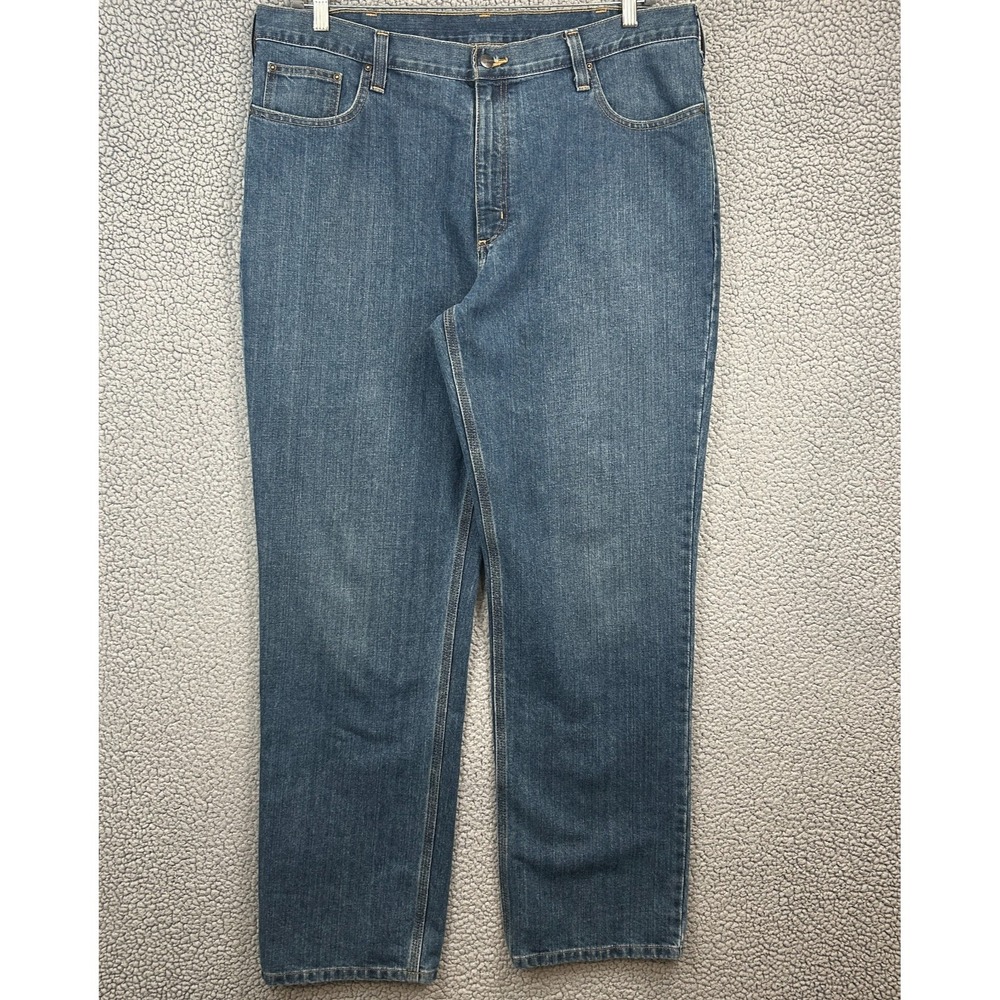 Carhartt Men's Blue Jeans 40x34 Relaxed Fit Stretch Denim Workwear‎